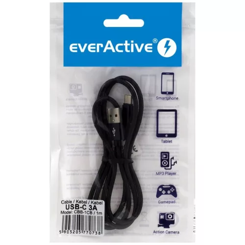 everActive CBB-1CB 1 m laadkabel met USB-C poort