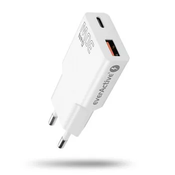 everActive GaN SUPER SLIM SC-380Q wandlader met USB QC3.0 en USB-C PD 30W aansluiting