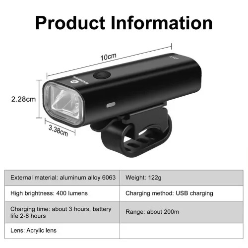 ROCKBROS RHL400 fietsvoorlamp