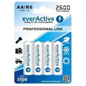   everActive R6/AA 2600 mAh 1,2V oplaadbare Ni-MH accu, set van 4