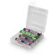 AA/AAA (14500/10440) batterijhouder voor 4 batterijen, transparant