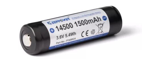 Keeppower P1450C4 3,7V Li-ion accu met PCB bescherming, 14500 – 1500 mAh