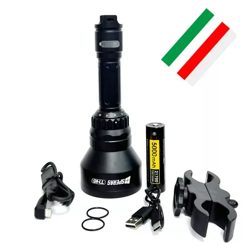 SPERAS TH6 oplaadbare 4-in-1 LED jachtzaklamp, 1173 m bereik
