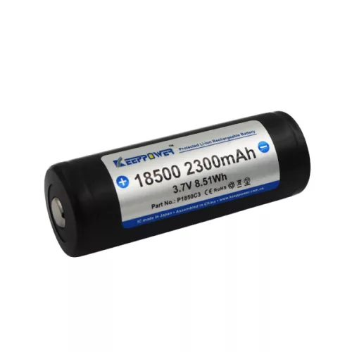 Keeppower 18500 beschermde oplaadbare Li-ion accu 2300 mAh