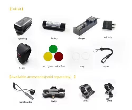Maxtoch L2KSD LEP laserzaklamp, bereik 3,2 km
