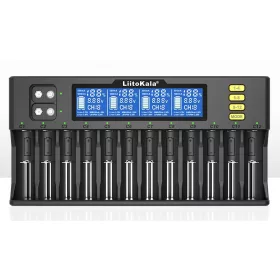   Liitokala Lii-S12 LCD batterij oplader – parallel opladen van 12 batterijen