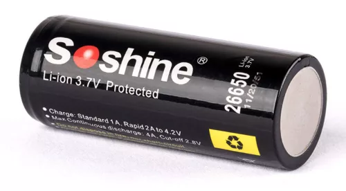 Soshine Li-ion 26650 beschermde accu 5500 mAh