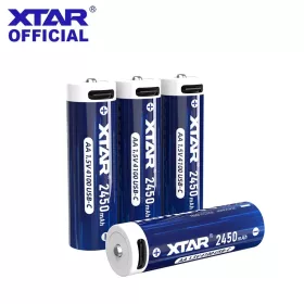XTAR 4x AA 4100 mWh / 2450 mAh USB-C oplaadbare Li-ion accu