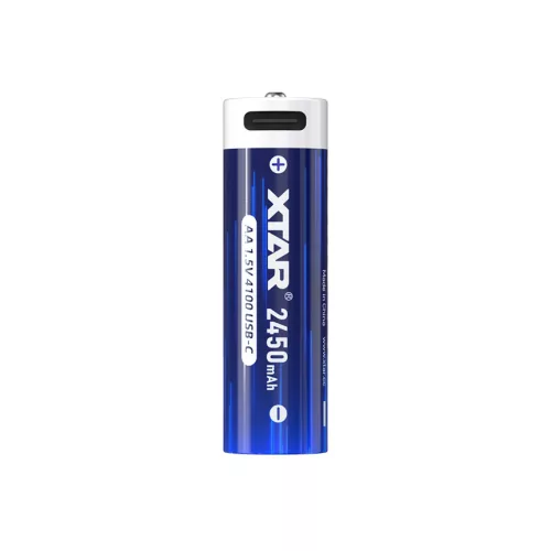 XTAR 4x AA 4100 mWh / 2450 mAh USB-C oplaadbare Li-ion accu