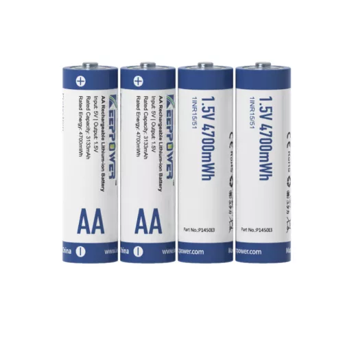 Keeppower P1450i3 AA 1,5V Li-ion accu 3133 mAh / 4700 mWh – set van 4