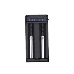   Xtar FC2 Li-ion batterijoplader, geschikt voor batterijen tot 75 mm