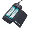 Keeppower PD2 oplaadbare reislader en powerbank voor Li-ion batterijen