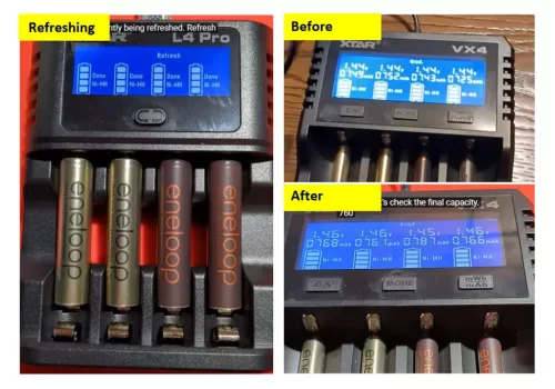 XTAR L4 Pro intelligente lader voor AA/AAA 1.2V Ni-MH en 1.5V lithiumbatterijen