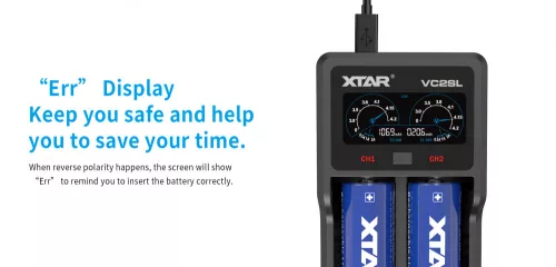 Xtar VC2SL universele batterijoplader