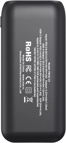 XTAR PB2SL V2 batterijoplader en powerbank – zwart