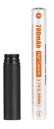 Lumintop 10750 batterij 700 mAh en verlengbuis voor GT Nano Pro3.0, GT Nano3.0 en Frog 3.0 lampen