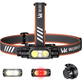   Wurkkos HD17 Krachtige hoofdlamp, 2500 lumen, 220 m bereik, spotlicht, vloedlicht & rood licht, constante stroomdriver & eenvoudige UI