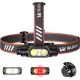 Wurkkos HD17 Krachtige hoofdlamp, 2500 lumen, 220 m bereik, spotlicht, vloedlicht & rood licht, constante stroomdriver & eenvoudige UI