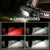 Wurkkos HD17 Krachtige hoofdlamp, 2500 lumen, 220 m bereik, spotlicht, vloedlicht & rood licht, constante stroomdriver & eenvoudige UI