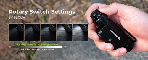 Wurkkos HD17 Krachtige hoofdlamp, 2500 lumen, 220 m bereik, spotlicht, vloedlicht & rood licht, constante stroomdriver & eenvoudige UI