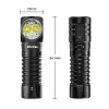 Wurkkos HD12 Mini lamp, wit en rood licht, USB-C oplaadbare 14500/AA hoofdlamp, eenvoudig bedieningspaneel, instelbare hoofdband