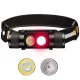 Sofirn D25LR hoofdlamp met rood en wit LED-licht