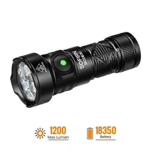 SOFIRN SR20MINI EDC zaklamp, 1200 lumen, rood en wit licht