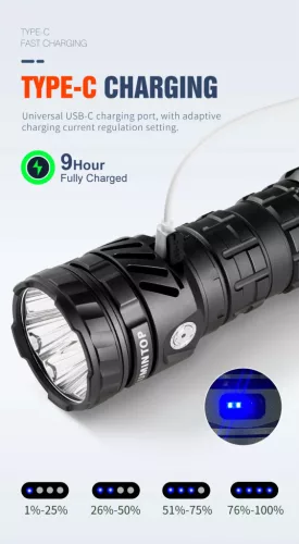 Lumintop Mach 5.0 zaklamp, 15.000 lumen, 1200 m bereik