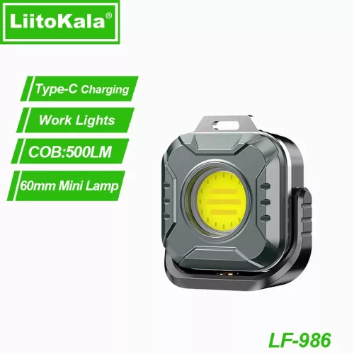 LiitoKala LF-986 Mini werk-/leeslamp LED+COB 500LM, Type-C oplader, 5V1A ingang, ingebouwde 1200mAh accu