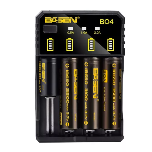 BASEN BO4 batterij oplader voor tot 4 batterijen parallel