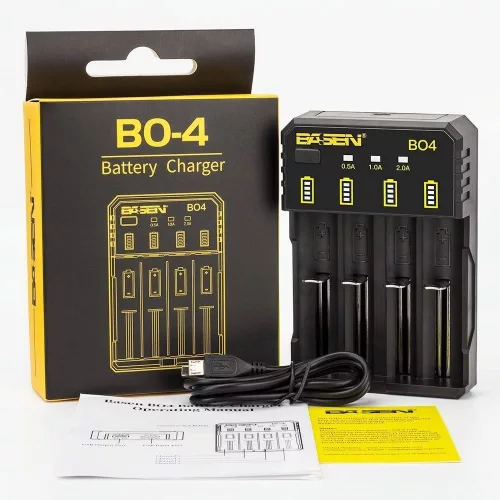 BASEN BO4 batterij oplader voor tot 4 batterijen parallel