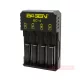 BASEN BC4 batterij oplader voor tot 4 batterijen parallel