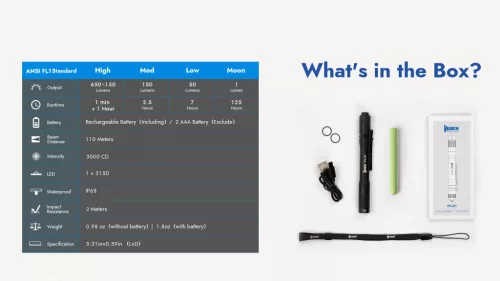 WUBEN C2 nagy fényerejű LED zseblámpa, 2000 lumenes, újratölthető, IP68 vízálló, 7 üzemmód