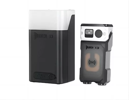 Wuben X3 OWL zaklamp pakket + oplaadbox – zwart