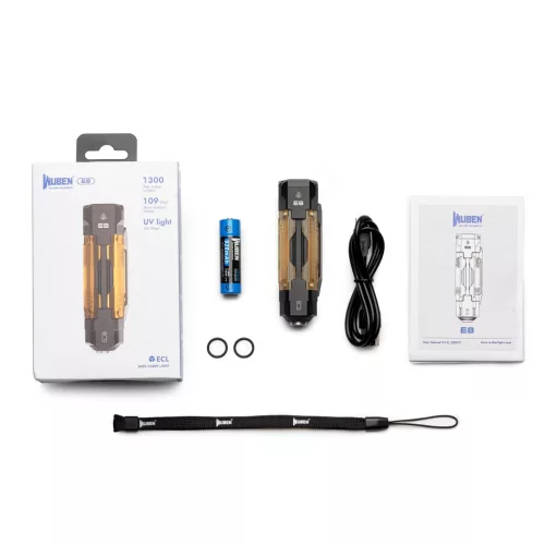 Wuben E8 Compacte Magnetische Modulaire EDC Camping Zaklamp, 1300 Lumen