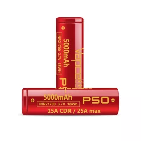 Vapcell P50 5000 mAh 25/15A oplaadbare 21700 Li-ion accu