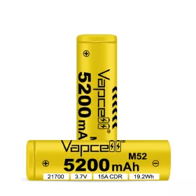   Vapcell M52 5200 mAh oplaadbare 21700 Li-ion accu 25A belastbaarheid
