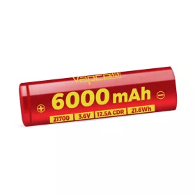   Vapcell F60 6000 mAh oplaadbare 21700 Li-ion accu 12,5A belastbaarheid