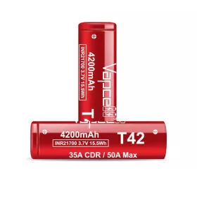 Vapcell T42 4200 mAh 50/35A oplaadbare 21700 Li-ion accu