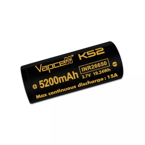Vapcell K52 26650 5200 mAh oplaadbare CONISCH Li-ion accu