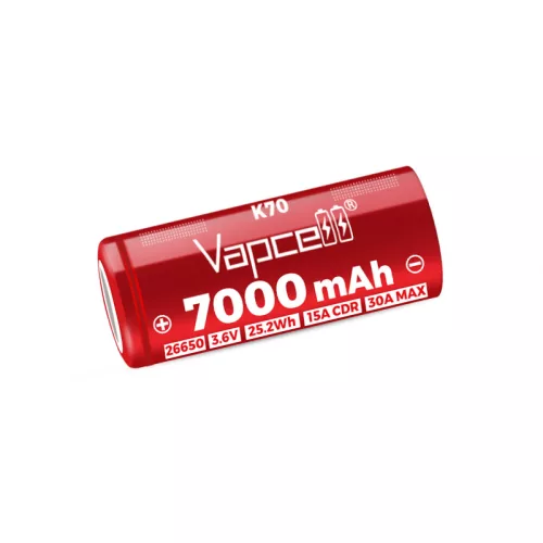 Vapcell K70 26650 7000 mAh oplaadbare Li-ion accu