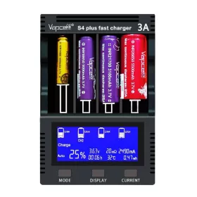 Vapcell S4 Plus V3 batterijoplader, totaal 12A laadstroom