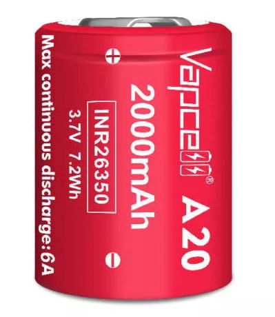 Vapcell A20 26350 2000 mAh 6A oplaadbare Li-ion accu