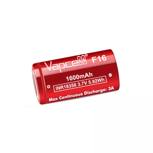 Vapcell F16 18350 1600 mAh oplaadbare Li-ion accu