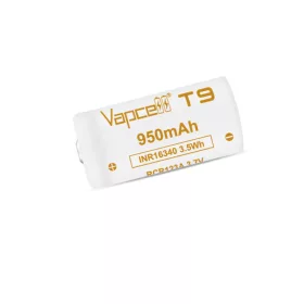 Vapcell T9 INR16340 950 mAh 3A oplaadbare Li-ion accu