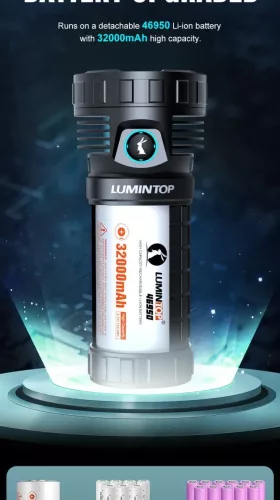 Lumintop MACH 4695 V2.2 zaklamp, 26.000 lumen, 32.000 mAh accu