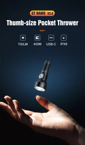 Lumintop GT NANO 3.0 EDC mini zaklamp